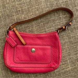 Coach Fuchsia Leather Shoulder Bag